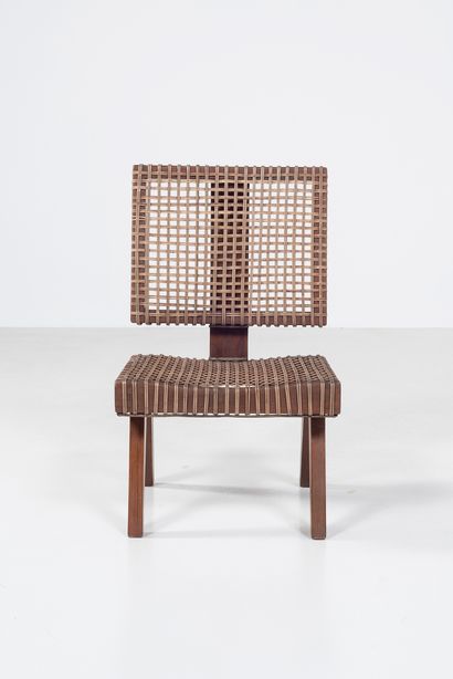 null PIERRE JEANNERET (1896-1967)

« Loung-e Chair », vers 1956

« Low chair with...
