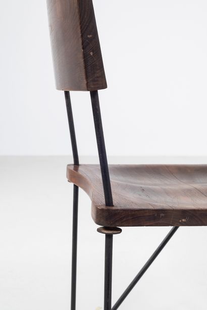 null PIERRE JEANNERET (1896-1967)

PJ SI 06 A

"Teak and iron chair", circa 1954

Chair...