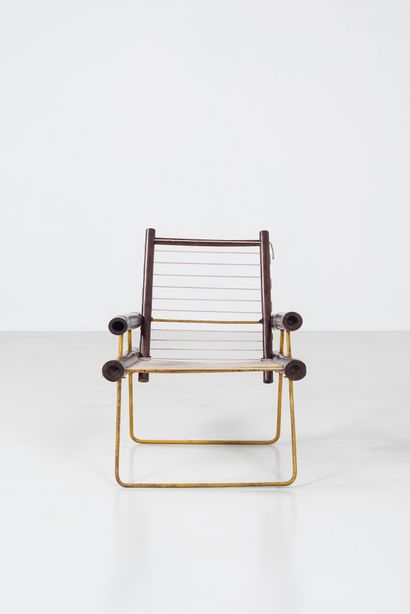 null PIERRE JEANNERET (1896-1967)

PJ SI 04 A

« Bamboo Iron Chair with Cushion »,...