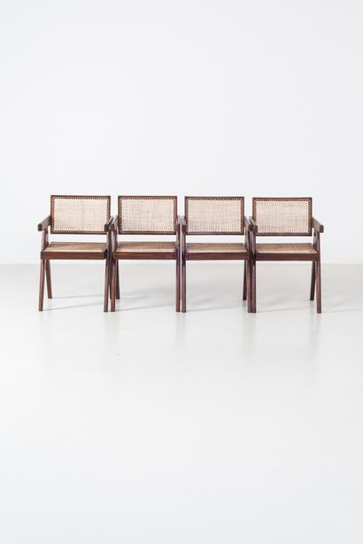 null PIERRE JEANNERET (1896-1967)

PJ SI 28 A

"Floating Back Chairs

Suite of six...