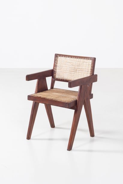 null PIERRE JEANNERET (1896-1967)

PJ SI 28 D

"Office Cane Chair, circa 1956

Pair...