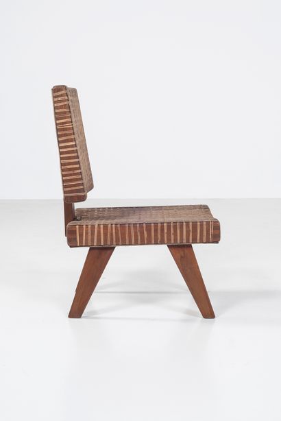 null PIERRE JEANNERET (1896-1967)

« Loung-e Chair », vers 1956

« Low chair with...