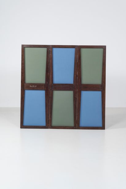 null PIERRE JEANNERET (1896-1967)

PJ MISCELLANEOUS 01 A

"Teak screen", circa 1958

Three-leaf...