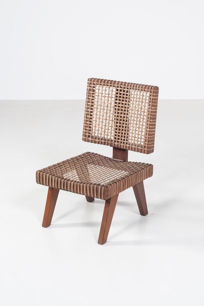 null PIERRE JEANNERET (1896-1967)

"Loung-e Chair", circa 1956

"Low chair with cane...