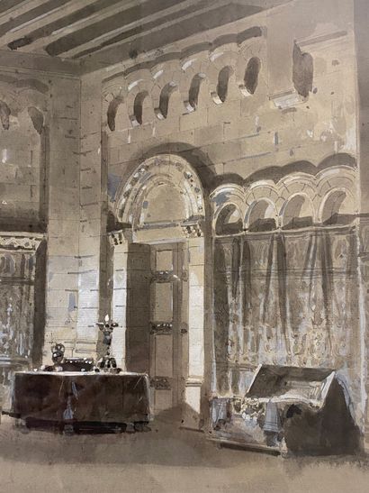 null ALFRED LEON LEMEUNIER (XIX) 

Interieur de palais

Dessin signé en bas à gauche

33,5...