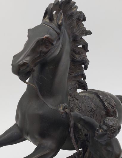 null Guillaume COUSTOU (1677-1746) after__
Horse of Marly__
Bronze with brown patina...