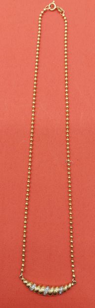 null NECKLACE in gold and white stones__ (with clasp)
L : 44,5 cm (with clasp)__
Total...