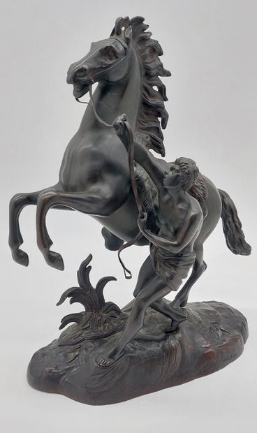 null Guillaume COUSTOU (1677-1746) after__
Horse of Marly__
Bronze with brown patina...
