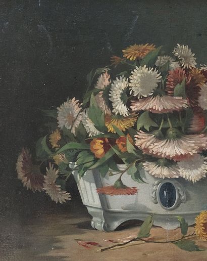 null L. MARCEUIL__
Bouquet of flowers__
Oil on canvas mounted on canvas, signed and...