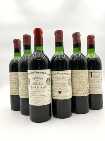 6 bottles CHÂTEAU CHEVAL BLANC 1966 1er GCC...