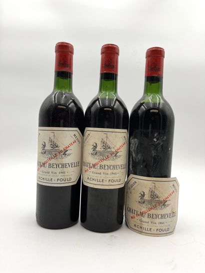 3 bottles CHÂTEAU BEYCHEVELLE 1961 4th GC...