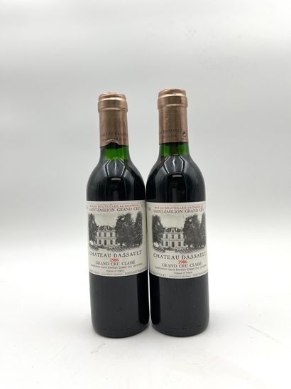 2 half-bottles CHÂTEAU DASSAULT 1986 1er...