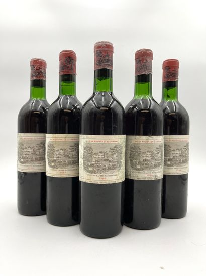5 bottles CHÂTEAU LAFITE ROTHSCHILD 1966...