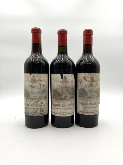 3 bottles CHÂTEAU CHEVAL BLANC 1947 1er GCC...