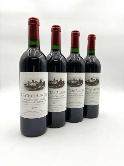 4 bottles CHÂTEAU AUSONE 1995 1er GCC (A)...