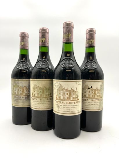 4 bottles CHÂTEAU HAUT-BRION 1966 1er GCC...