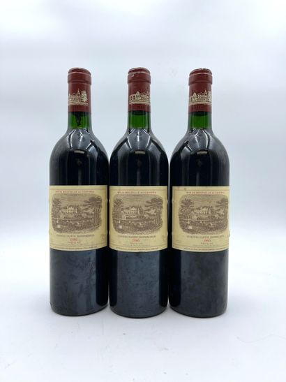 3 bottles CHÂTEAU LAFITE ROTHSCHILD 1986...