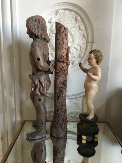 null SAINT SEBASTIEN et l'ENFANT JESUS en bois sculpté et polychromé.
XVIIe siècle
H...