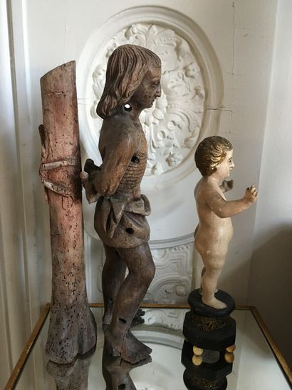 null SAINT SEBASTIEN et l'ENFANT JESUS en bois sculpté et polychromé.
XVIIe siècle
H...