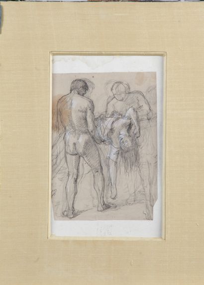 null François CAMINADE (1789-1862)

"The wife of the Levite carried by two servants".

Charcoal...