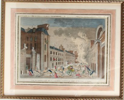 null OPTICAL VIEW 

French school of the XVIII century.

"View of the explosion of...