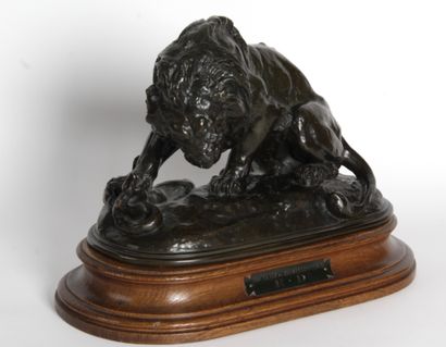 null ANTOINE-LOUIS BARYE (1796-1857)

« Lion au serpent »

Épreuve en bronze à patine...