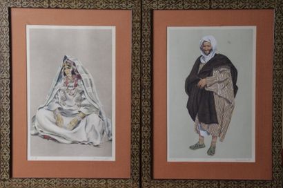 null Jean GIRARD/ Jean BESANCENOT (1902-1992) 

« Costume d' Afrique du Nord » 

Lithographie...