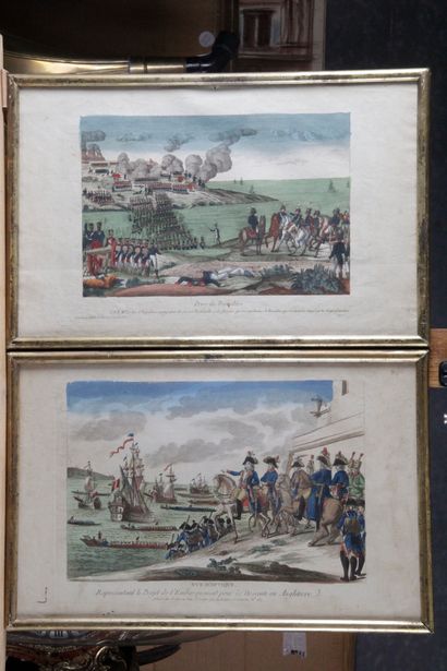 null PAIR OF OPTICS, "The taking of the Trocadero" and "The project of embarkation...