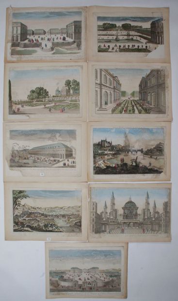 null SET OF NINE OPTICAL VIEWS OF EUROPEAN CITIES, including a view of the London...