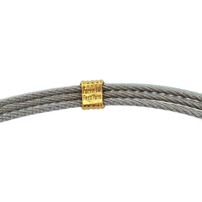 null FRED
FORCE 10
COLLIER
en filins d'acier torsadés ponctué d'éléments godronnés....