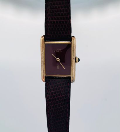 null CARTIER
Must de cartier.
About:1980.
Bracelet watch in silver and gold-plated...