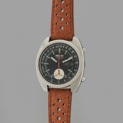 null SEIKO
Chronograph automatic bruce lee.
Ref :6139-6012
Circa 1976.
Diver's wristwatch,...