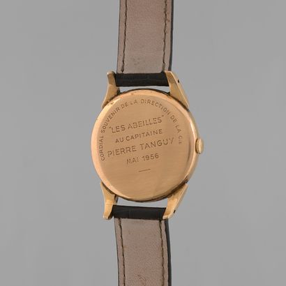 null ROLEX
Precision. 
About : 1956.
Elegant watch in pink gold 750/1000. Round case,...