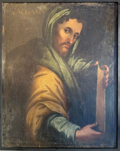 ECOLE ITALIENNE du XVIIe siècle 
Saint Zacharie...