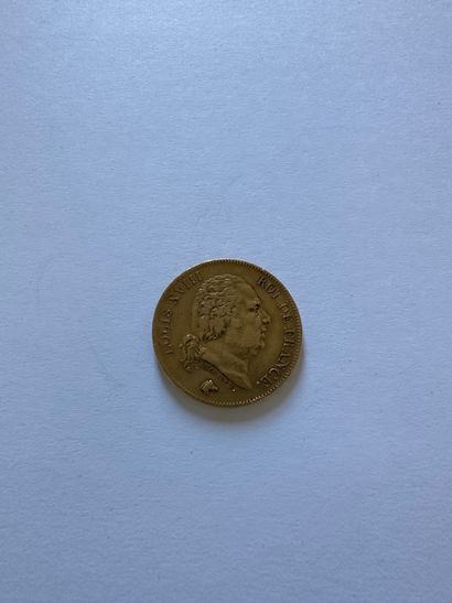 FRANCE
40 francs or 1818 Profil de Louis...