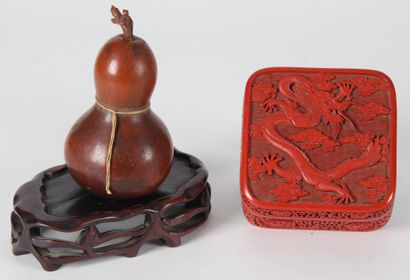CHINE, XXe siècle
Lot de trois objets comprenant...