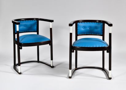 IN THE STYLE OF JOSEF HOFFMANN
Pair of armchairs...