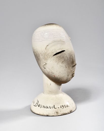 null JEAN BESNARD (1889-1958)
"The Japanese woman
Anthropomorphic sculpture, face...
