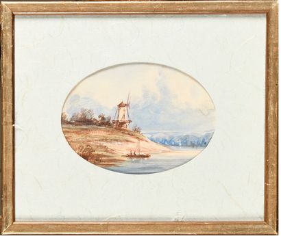 null Eugène CICÉRI (1813-1890)
The mill
Watercolor 
Signed lower left
11 x 15 cm...