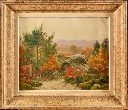 null Paul LOUCHET (1854-1936)
Rochers de la forêt de Fontainebleau
Deux huiles sur...