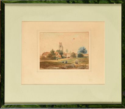 Eugène CICÉRI (1813-1890)
View of a village
Watercolor
Signed...