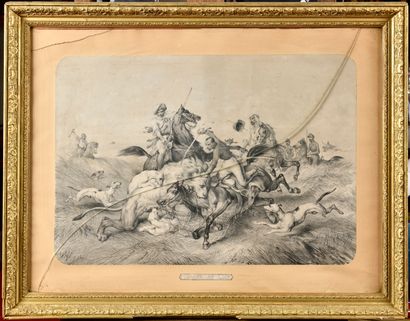 Victor ADAM (1801-1866)
The Lion Hunt
Pencil...