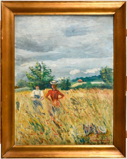null CONSTANTIN TERECHKOVITCH (RUS-FRA/ 1902-1978)

Dans les blés, Avallon, 1928

Huile...