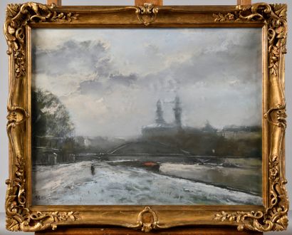 null PIERRE JACQUES PELLETIER (1869-1931)

Péniche à quai, vue de l'ancien Trocadéro...