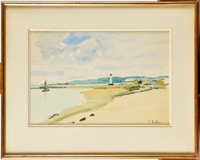 JEAN HELLEU (1894-1985)

Honfleur, La plage...