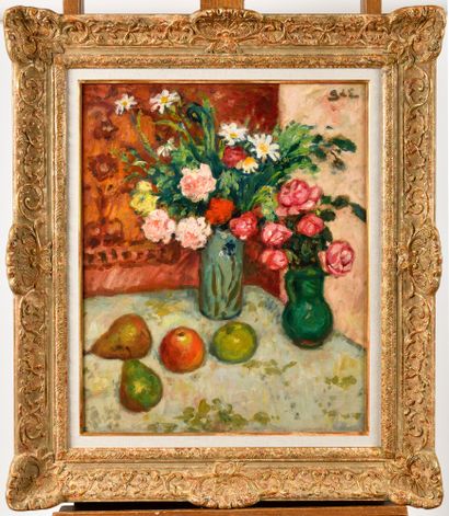 null GEORGES D'ESPAGNAT (1870-1950)

Oeillets, roses, pommes & poires

Huile sur...