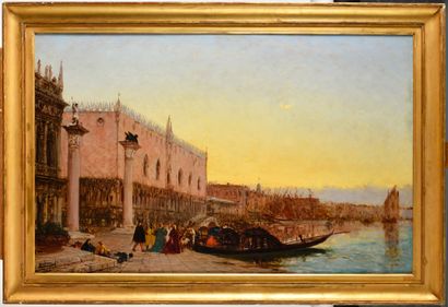 FELIX ZIEM (1821-1911)

Venise, embarcadère...