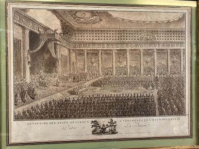 null Charles Emmanuel PATAS, after. 
"Opening of the Estates General at Versailles...
