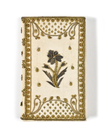 null EMBROIDERED BINDING. - THE SEASONS. Singing almanac. In Paris, by Janet, 1810....