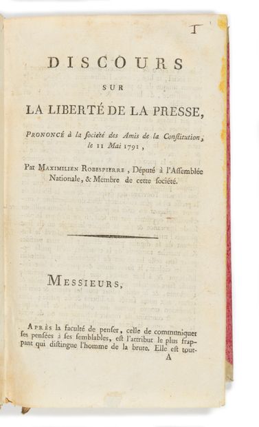 null FRENCH REVOLUTION. - Collection of 49 printed booklets. 1791-1794. All in one...